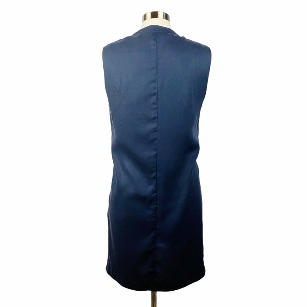 ASTR Navy Side-Slit Long Vest w/ Pockets S - Picture 4 of 8